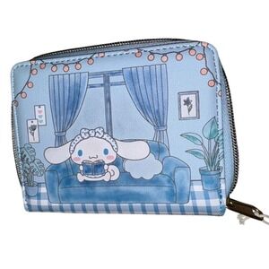 Loungefly Cinnamoroll Wallet Blue Gingham Hello Kitty Friend NWT